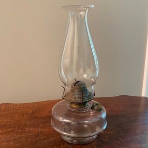 Vintage Glass Oil Lamp